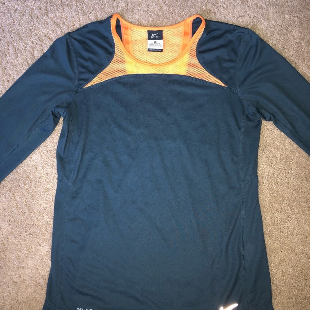 grey and orange nike long sleeve